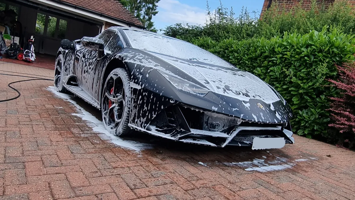 Brand new car being protected with PPF installation