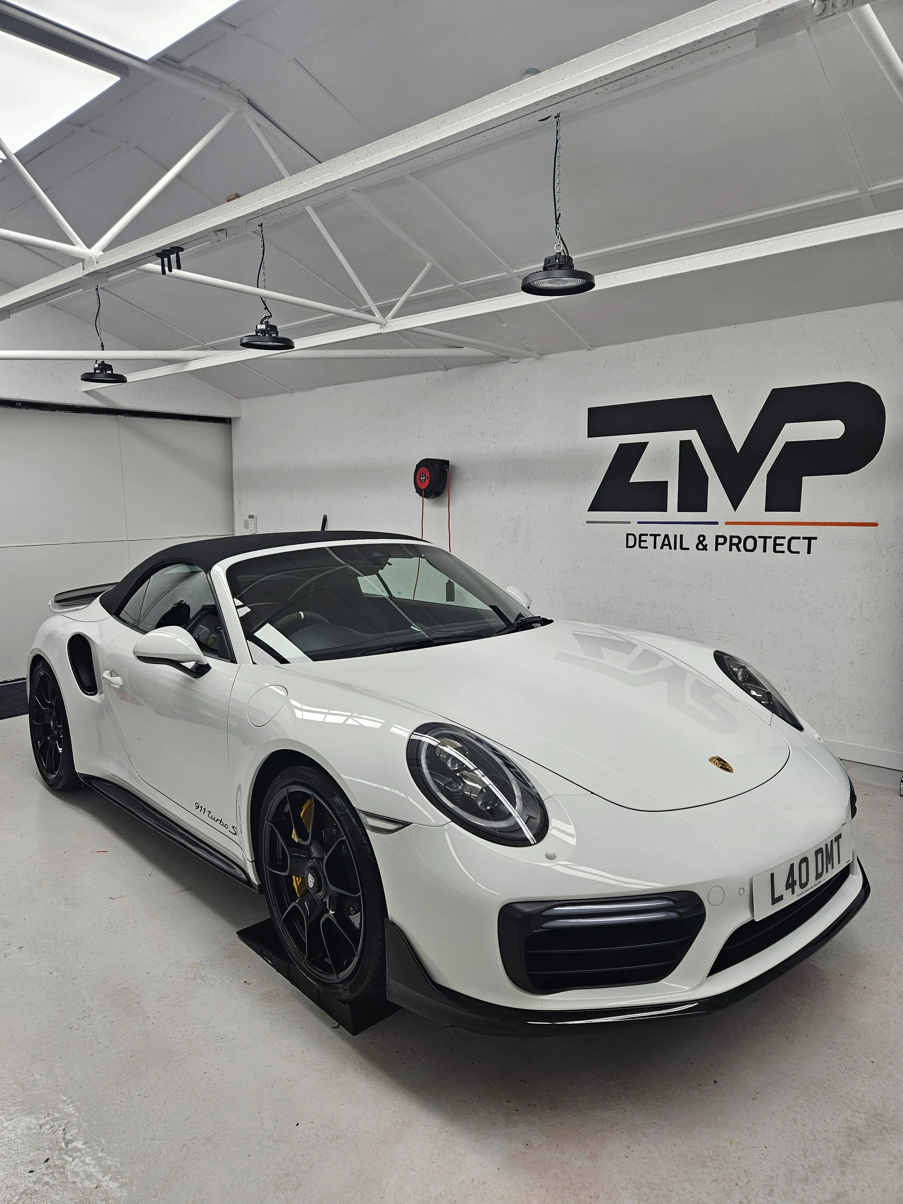 Porsche with professional front-end Paint Protection Film installation by ZMP Detail in Kent